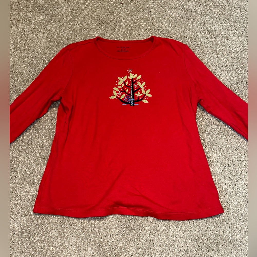 Embroidered Christmas tree top